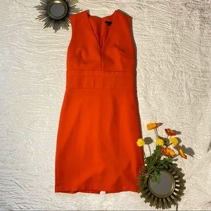 Ann Taylor Orange Sleeveless Dress. Size 0.
